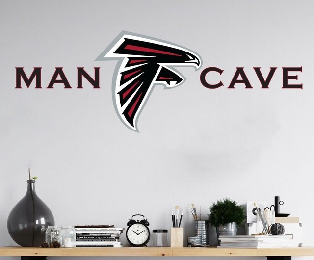 Falcons Logo NFL Wall Sticker Sport Atlanta Design Man Cave Home Decor
