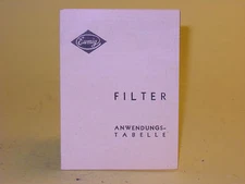 Original(!) Eumig FILTER table - in German!