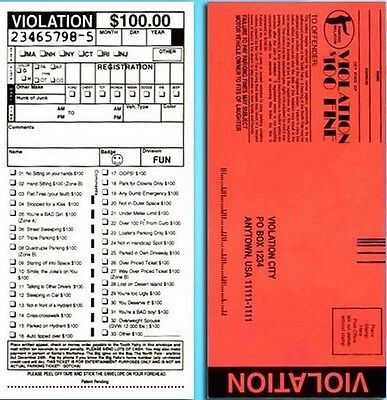 5 FAKE prank cop parking tickets + 1 Fake Million Bill | eBay