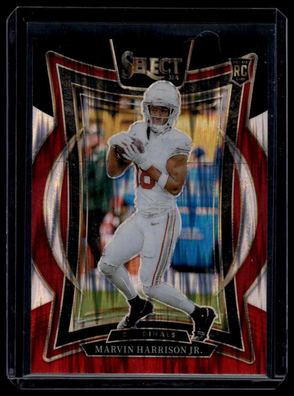 Marvin Harrison Jr. Panini Select #28 Black & Red Shock