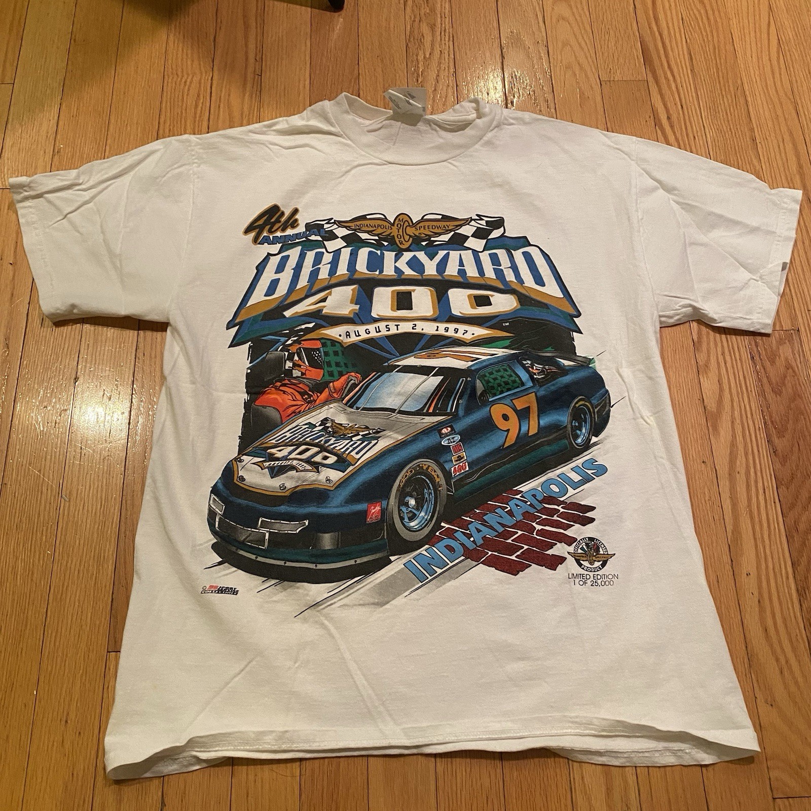 Vintage Brickyard 400 NASCAR Racing L shirt 1997 Limited Edition 4th Annual