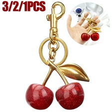 Keychain Cherry Bag Charms Purse，Key Chains Women Cute /Red Apple Gifts US