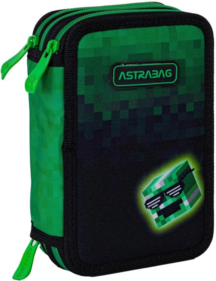 ASTRABAG Pixel Hero 3-Fach Mäppchen Gefüllt XXL Federtasche Motiv Game Jungen - Bild 4 von 4