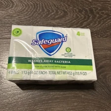 Safeguard Aloe Vera Antibacterial Deodorant Bar Soap 4Oz. 4 Count - Pack of 1
