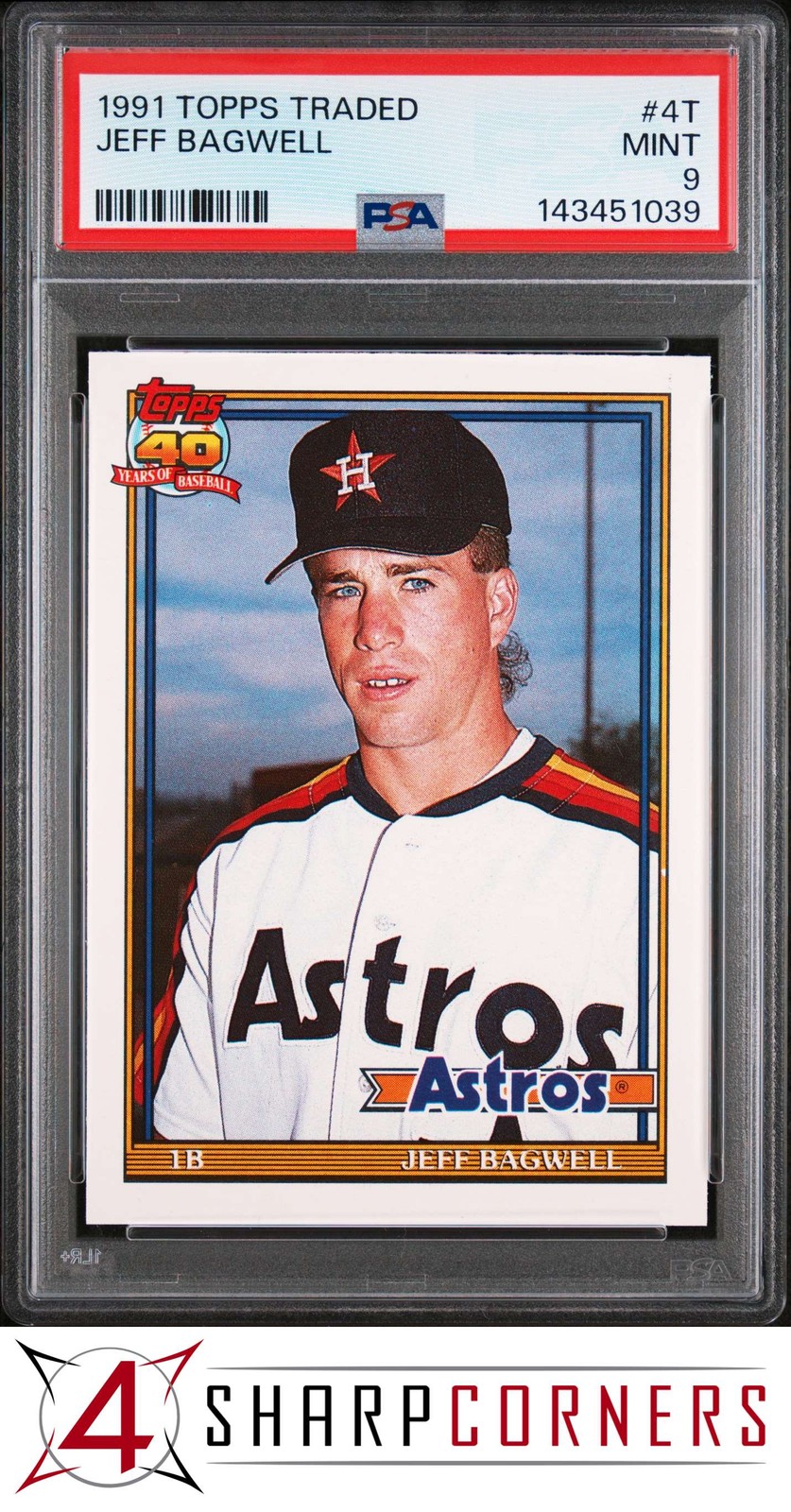 1991 TOPPS TRADED #4T JEFF BAGWELL RC ASTROS HOF PSA 9