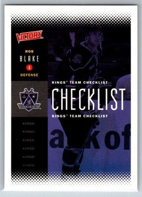 2000-01 Upper Deck Victory Team Checklist #108 Rob Blake Los Angeles Kings