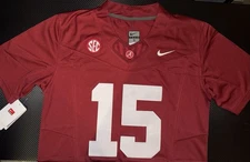 FUSE Ty Simpson Red Jersey Alabama Crimson Tide 15 NWT