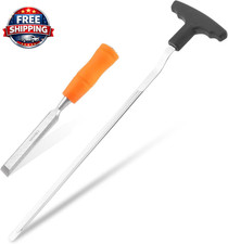 Golf Grip Removal Tool with Tape Removal Tool, 12" V-Groove Grip Remover Saver f
