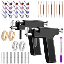 2 Pack Ear Piercing Gun Kit, Professional Earrings Piercing Kit, Self Earring Pe