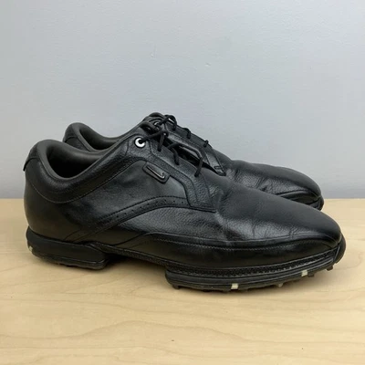 Nike Men’s Size 10.0 Tour Premium 2009 Black Leather Spiked Golf Shoes Lace Up - Image 1 of 4