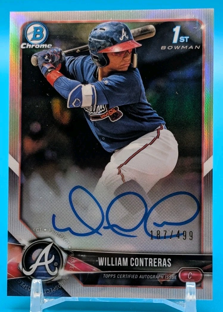 2018 Bowman Chrome William Contreras Prospects Auto Refractor /499 Brewers RC