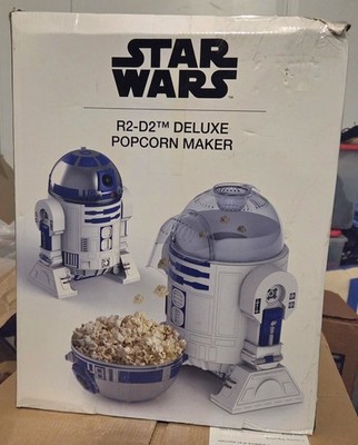 Star Wars R2 D2 Deluxe Popcorn Maker Uncanny Brands 1200 Watts Butter Warmer