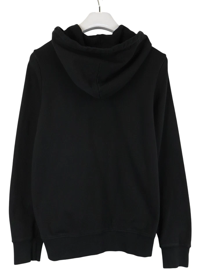 Sudadera con Capucha DIESEL Para Mujer PEQUEÑA Negra Cremallera Completa Cordón Algodón Puro Reparado Foto 2 de 4