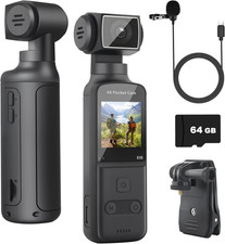 YDI Caméra de Corps 4K avec Microphone Externe, Caméras Corporelles Pocket... 