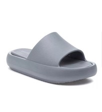 J/Slides Women's Squish Beach Slides Gray EVA Sizes 7-9 Pool Cruise Vacation New