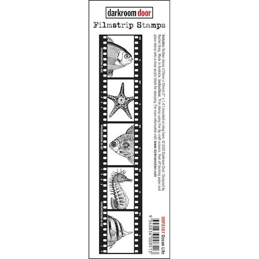 Darkroom Door Filmstrip Cling Rubber Stamp - DDFS107 Ocean Life