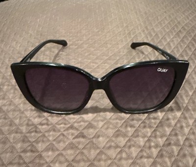 QUAY EVER AFTER BLACK POLARIZED SUNGLASSES ONE SIZE 