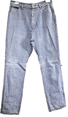 Vintage Gloria Vanderbilt for Murjani Striped Dress Jeans Cut J881 Sz 12 x 32In