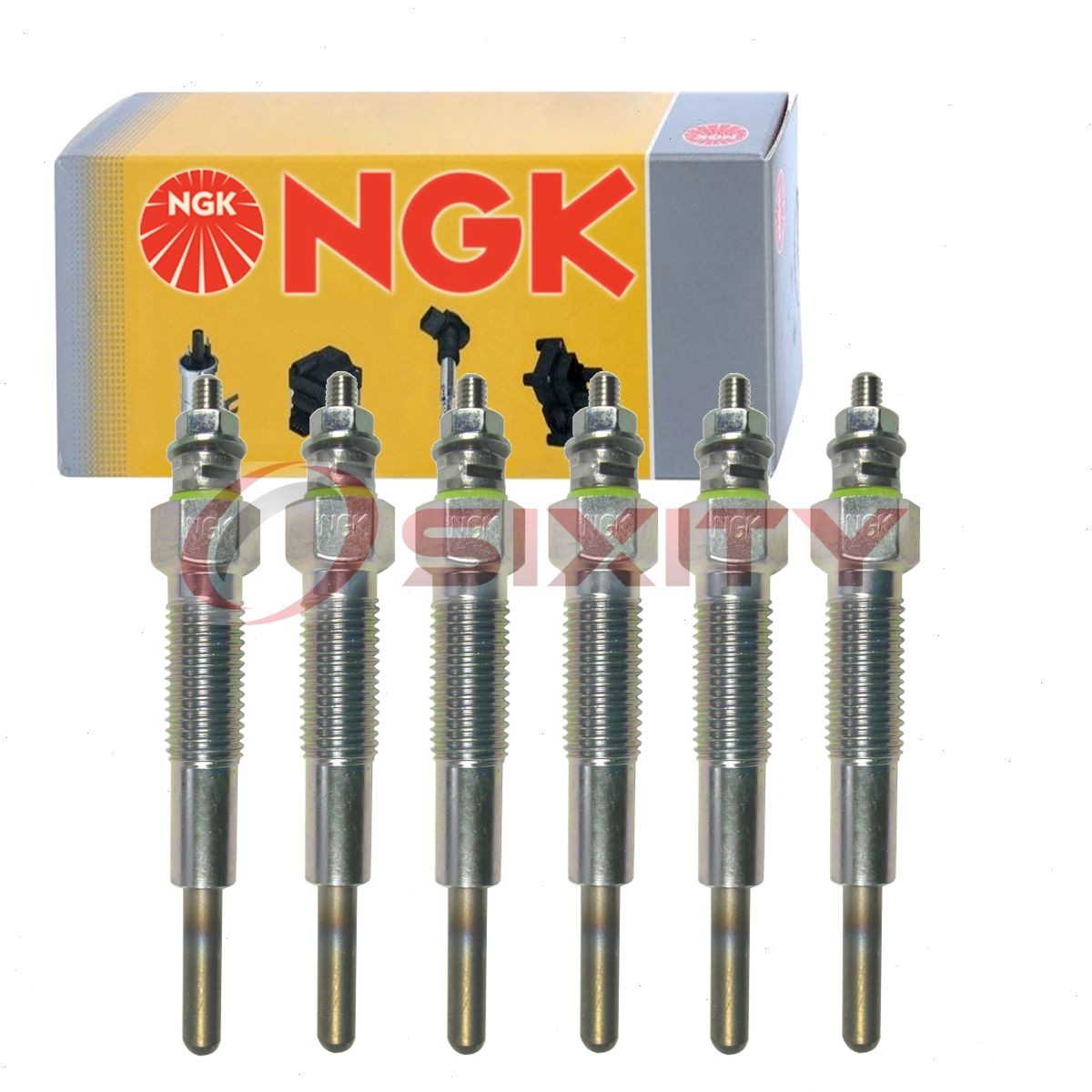 6 pc NGK 6628 Y-107V Glow Diesel Glow Plugs for Ignition Cylinder Engine wy
