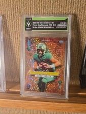 2023 WC 5 Card Draw Bo Nix Orange Sparkles
