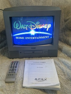 Apex 13'' AT1314DV DVD Combo Stereo CRT TV W/ Manual & Remote Fully Tested Works