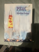 DRW Peace Motion Lava Lamp Red and Yellow 16 Inch
