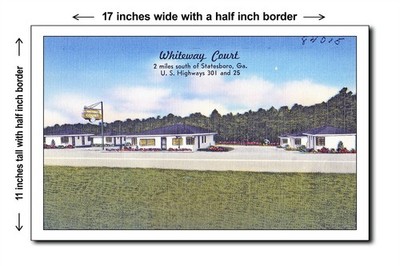 Georgia 1940s - Whiteway Court, 2 miles south of Statesboro, Ga - 11x17 Poster
