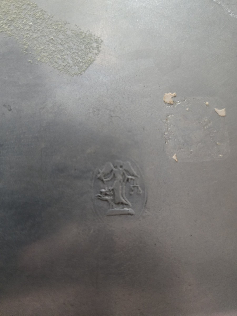 Antique Fein Zinn German Pewter Plate With 3 Angel Marks | eBay