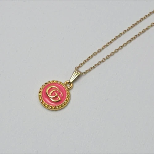 Collana con ciondolo Gucci oro e rosa