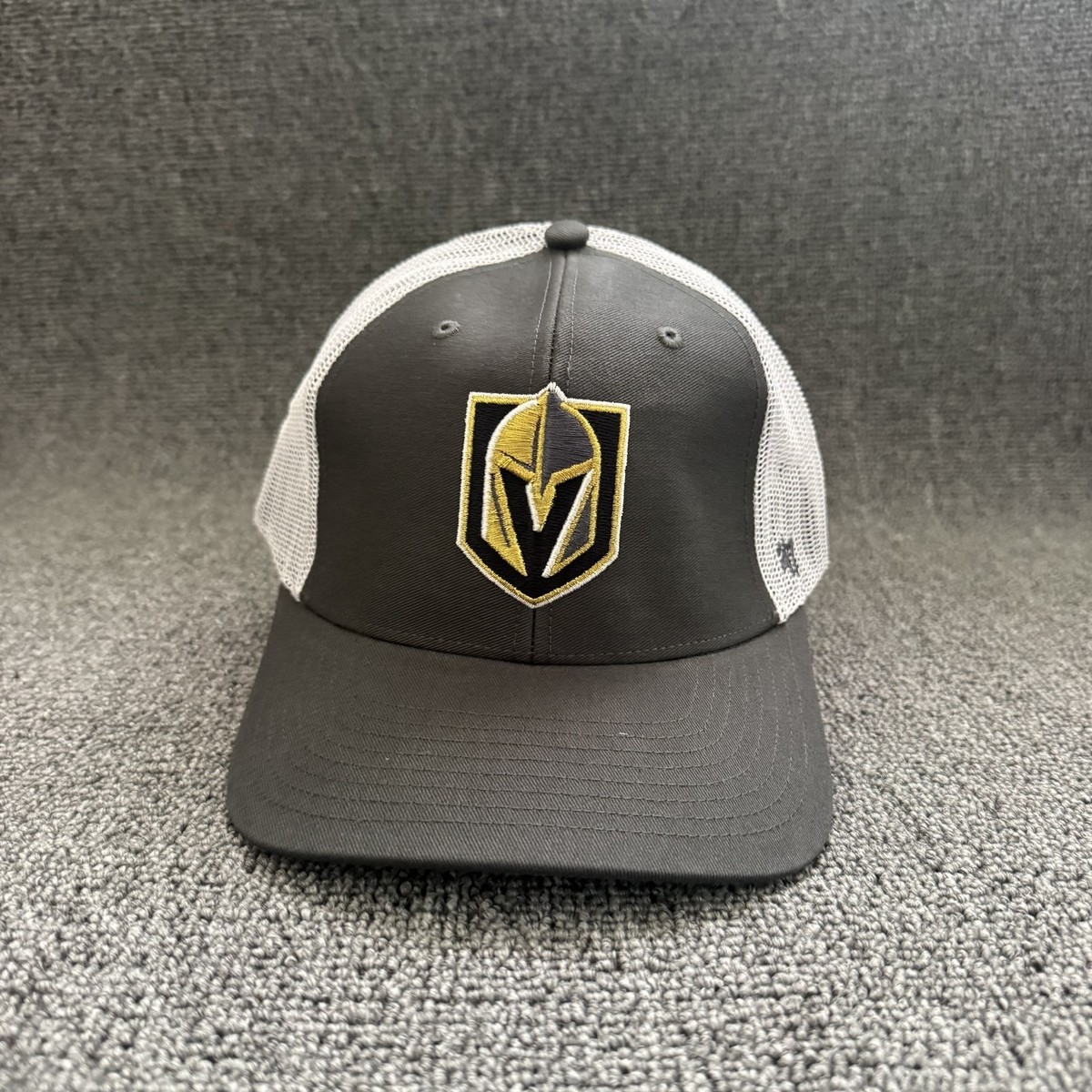 '47 Brand Vegas Golden Knights Trucker Snapback Black White Hat Mesh Back