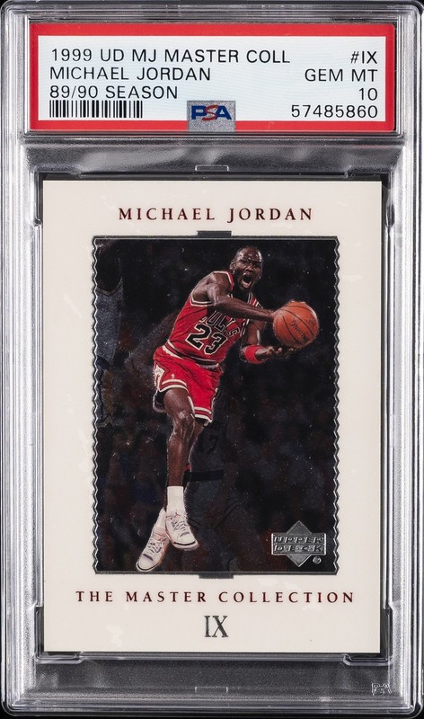 1999 UD MJ MASTER COLLECTION 89/90 SEASON #IX MICHAEL JORDAN #/500 PSA 10