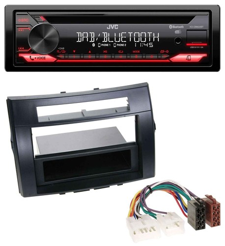 JVC CD DAB USB Bluetooth MP3 Autoradio für Toyota Corolla Verso 04-09 schwarz - Bild 1 von 7