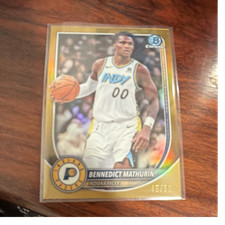 Bowman Serial Numbered /50 Bennedict Mathurin Indiana Pacers Basketball Card