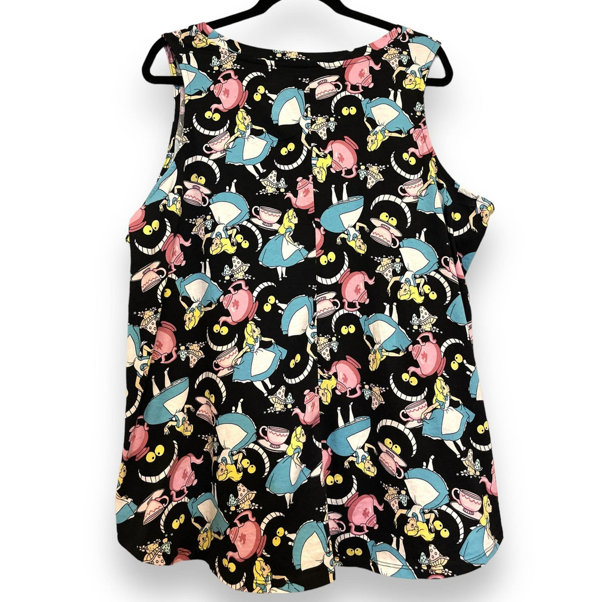 Torrid 3 (3x 22/24) Disney Alice In Wonderland High Neck Cheshire Cat Tank Top View 2