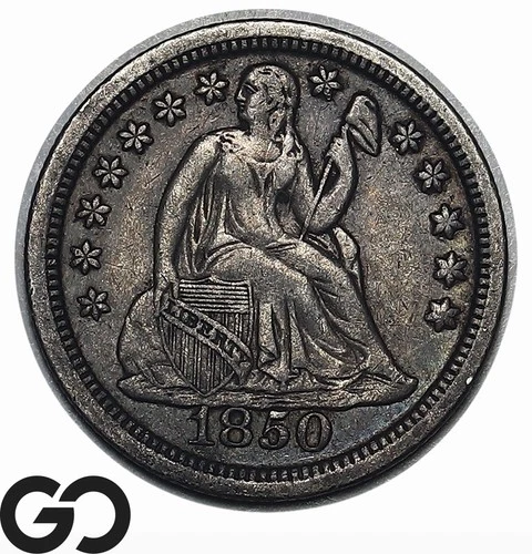 1850 Seated Liberty Dime