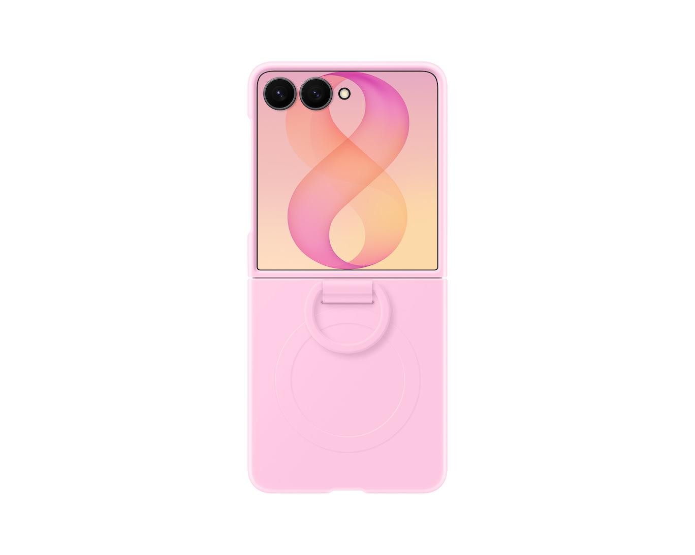Samsung Galaxy Z Flip 8 6.9"" Silicone Ring Case with Magnet Pink
