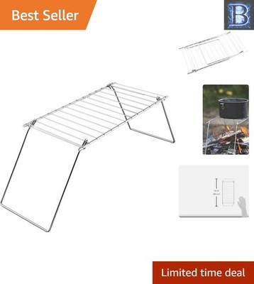 Quick Setup Pack Grill - 12.5'' x 6.5'' Cooking Surface for Easy Outdoor Meals