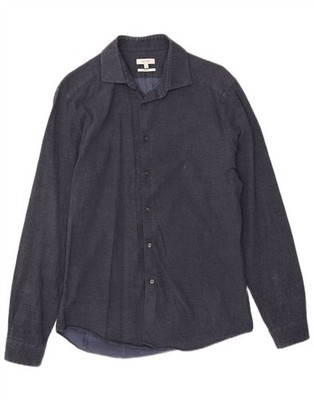 Reiss Herren Slim Fit Hemd Large dunkelblau Baumwolle AH11