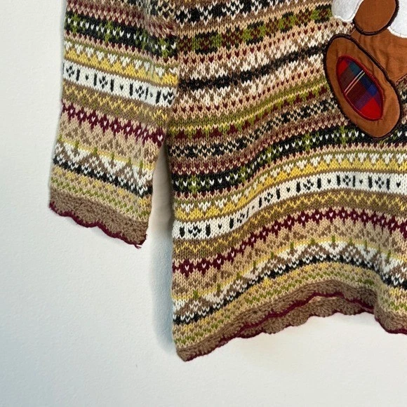 Белый олень свитер женщин S коричневый Fair Isle Рождество плюшевый медведь вязаный Fair Isle - Изображение 4 из 4