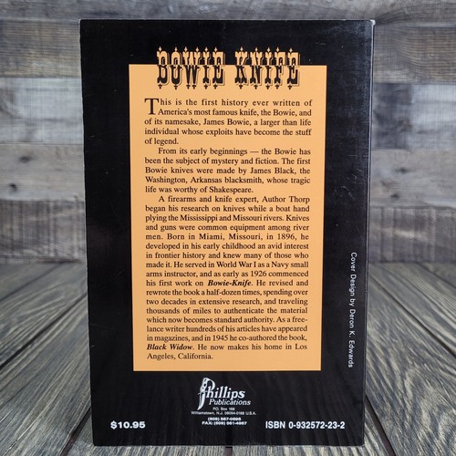Bowie Knife (History) By Raymond Thorp 1997 Texas Military Weapons Very Good - Picture 2 of 11
