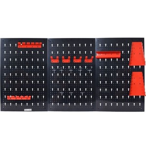 Yescom 48x24 Black Metal Pegboard Garage Tool Organizer Wall Mount Peg boards