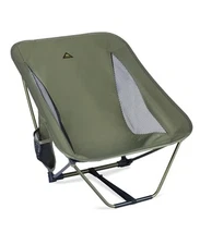  Low Ultralight Compact Camping Folding Chair with Side Pocket and Carry Green