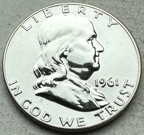 1961 Proof Franklin Half Dollar 90% Silver-INV#8513