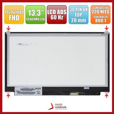 Display LED 13,3'' FHD 30 Pin Für Dell P56G001 P81G001 P56G002 XPS 13 P87G001