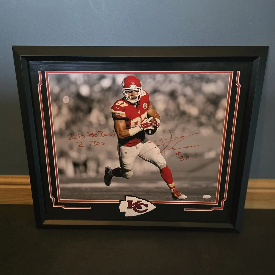 Travis Kelce Kansas City Chiefs JSA Authenticated Professionally Framed - Image 3 of 4