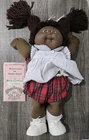 1982 Cabbage Patch Kids African American Female Doll Yarn Hair Birth Certificate