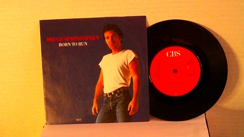 Bruce Springsteen,Columbia,"Born To Run",UK,7"45 with P/S,1975 classic, Mint-