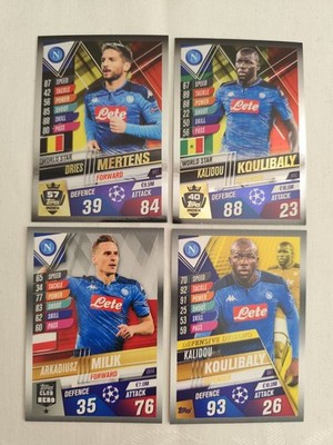 Match Attax 101 19/20 Team Set SSC Napoli 4 Karten Lot 2019/2020