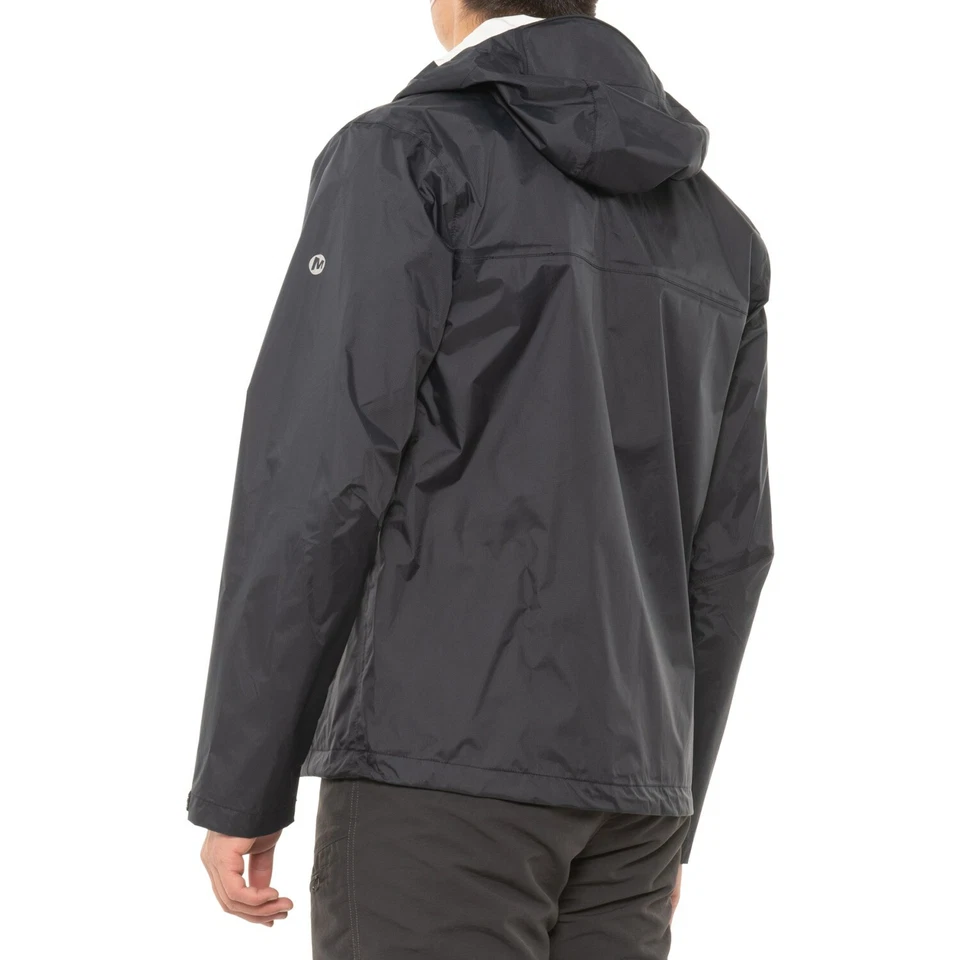 CHAQUETA MERRELL Negra FALLON Viento Lluvia con Capucha Impermeable Para Hombres Talla XXL 2XL NUEVA  Foto 2 de 4