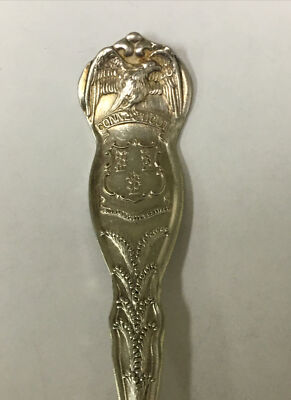 Vintage Souvenir Spoon US Collectible Connecticut 6  Wm Rogers & Son